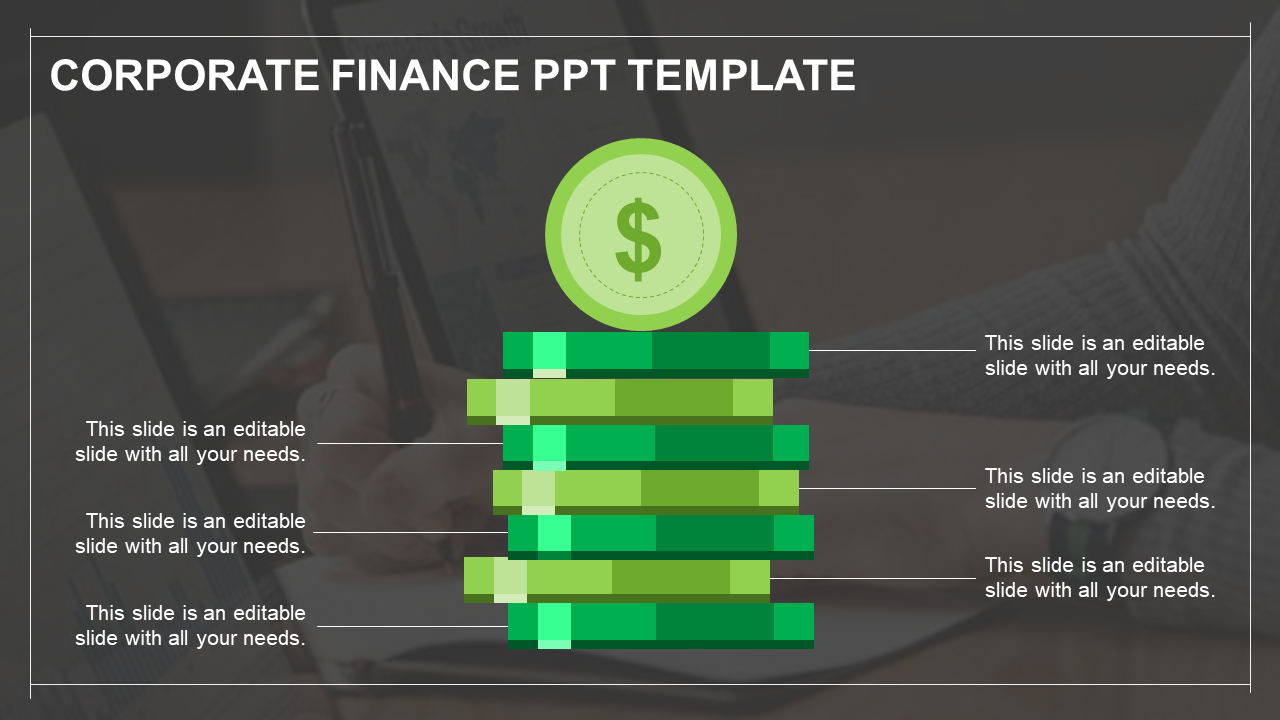 finance ppt template-green